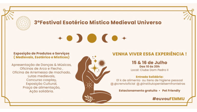 Confira todas as informações sobre o 3º Festival Esotérico Místico Medieval Universo 
