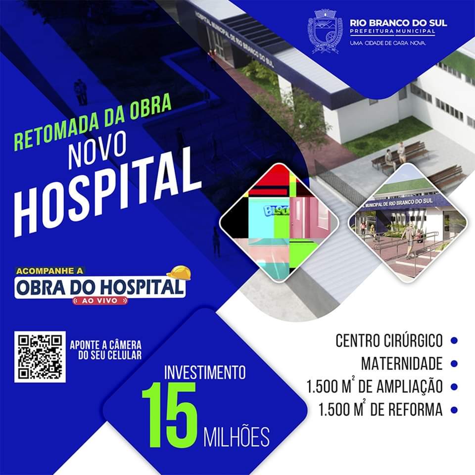 Rio Branco do Sul retoma a obra do Hospital Municipal