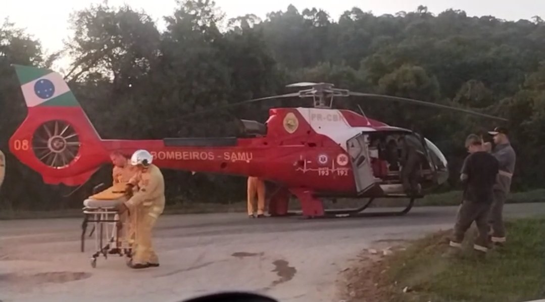 Acidente na Rodovia dos Minérios mobiliza resgate aéreo e interdita via