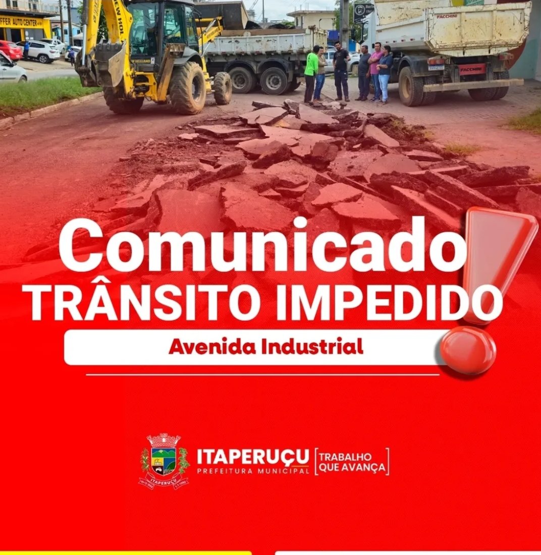 Trecho da Avenida Industrial será bloqueado nesta terça-feira para manutenção asfáltica