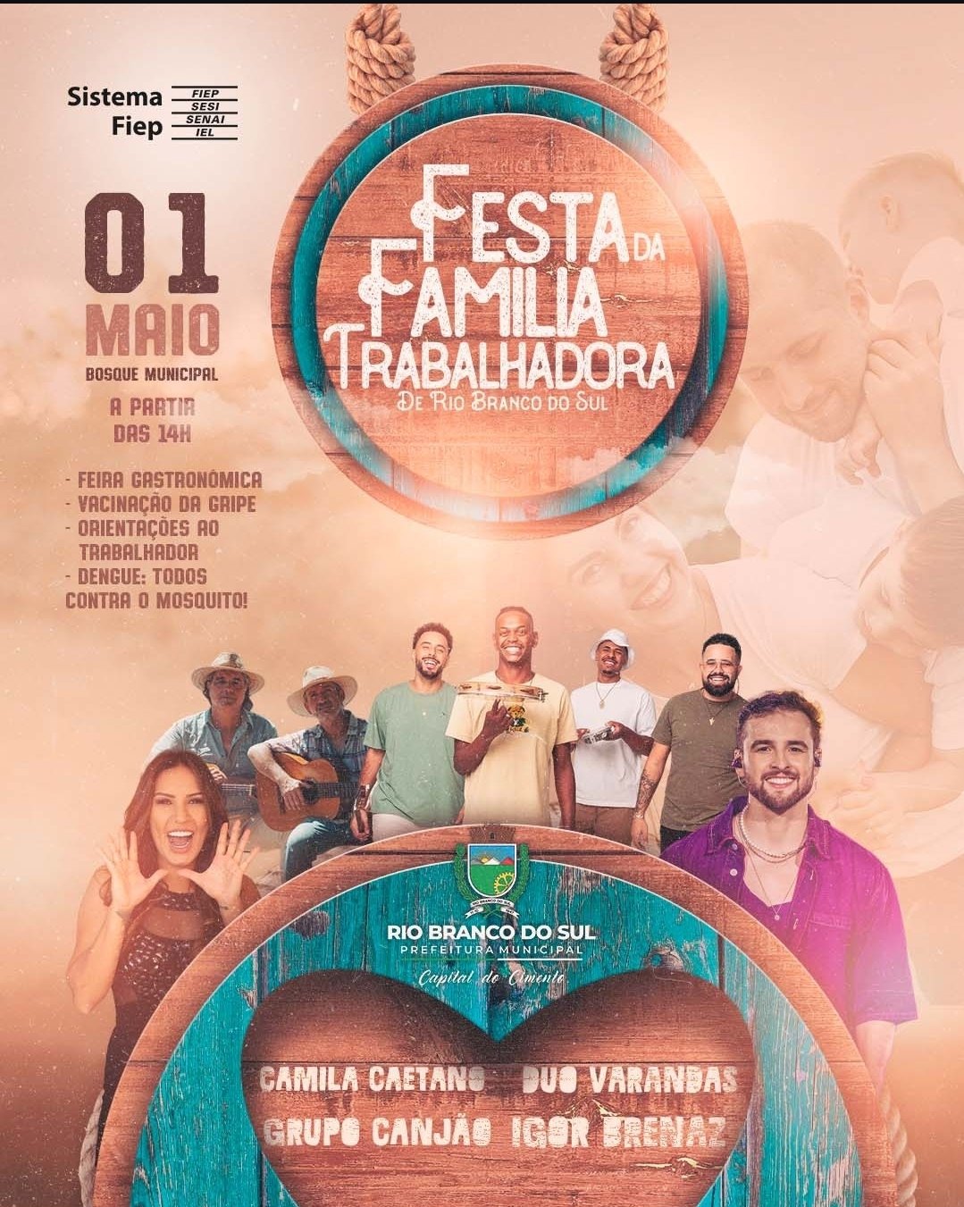 Festa da Família Trabalhadora acontece dia 1º de maio no Bosque Municipal