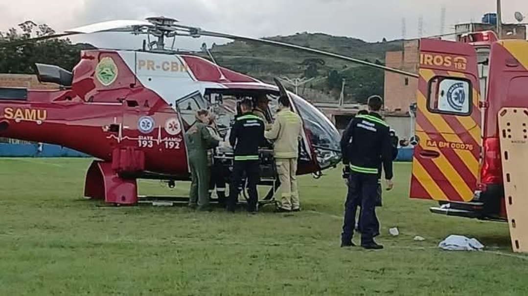 Empresário de 80 anos cai de caminhão em mineradora e é resgatado de helicóptero em Rio Branco do Sul