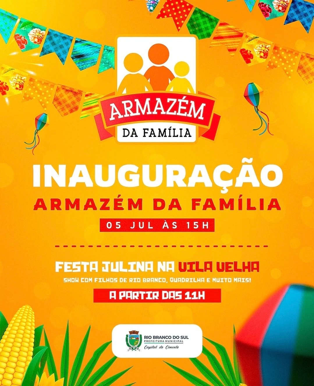 Armazém da Família será inaugurado em Rio Branco do Sul neste sábado (5)