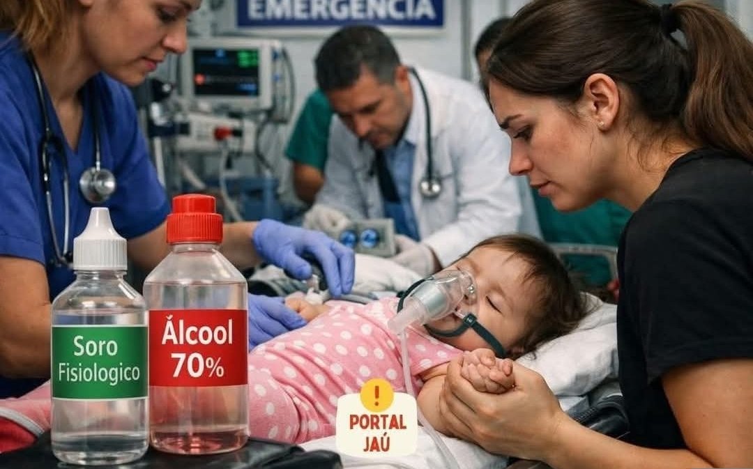 BEBÊ DE 8 MESES RECEBE ÁLCOOL POR ENGANO EM POSTO DE SAÚDE E É SOCORRIDA ÀS PRESSAS.