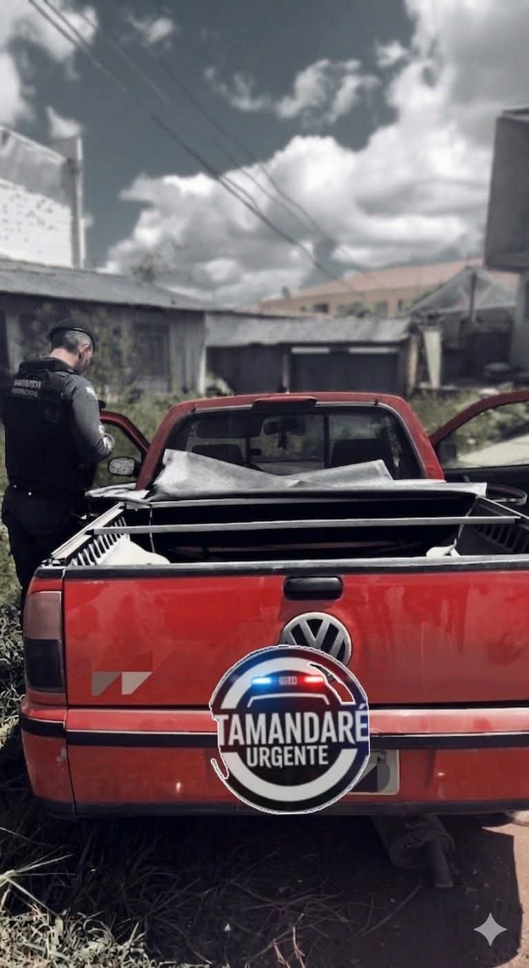 GUARDA MUNICIPAL RECUPERA SAVEIRO FURTADA  EM RIO BRANCO DO SUL APÓS TENTATIVA DE FUGA