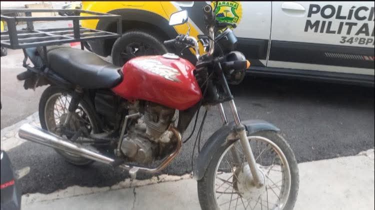 POLÍCIA MILITAR RECUPEROU MOTO ROUBADA QUE CIRCULAVA PELA CIDADE EM DISK ENTREGAS