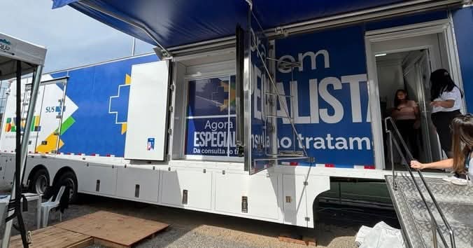 CARRETA DO MINISTÉRIO DA SAÚDE INICIA ATENDIMENTOS EM RIO BRANCO DO SUL.