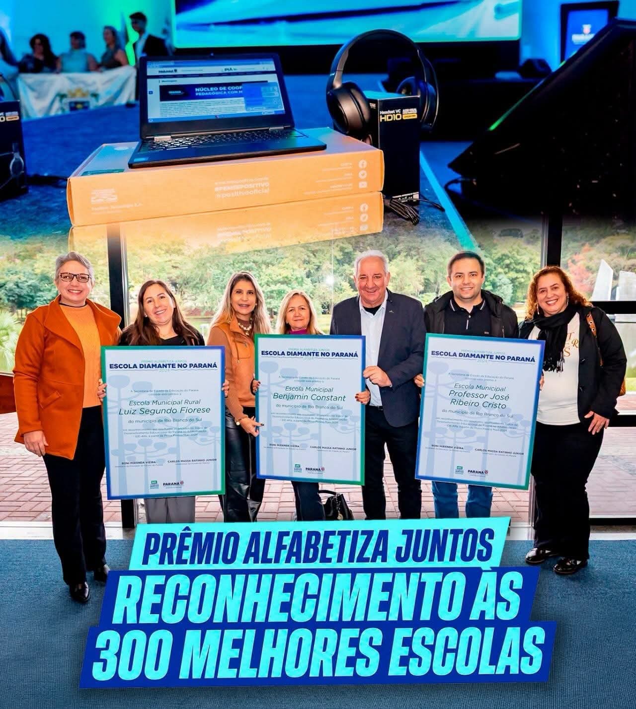 RIO BRANCO DO SUL É PREMIADA NO PROGRAMA ALFABETIZA JUNTOS POR EXCELÊNCIA NA EDUCAÇÃO.