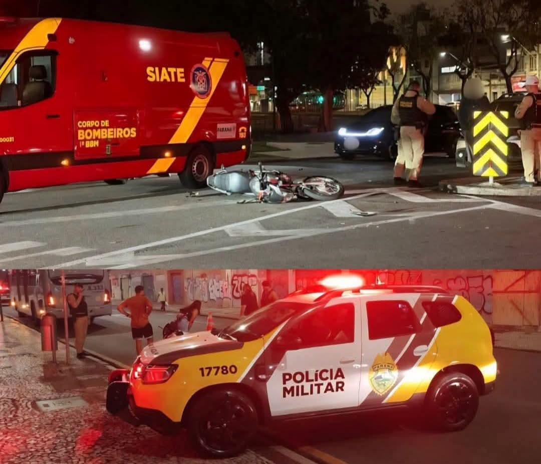 JOVEM FICA EM ESTADO GRAVE APÓS TENTAR FUGIR DA POLÍCIA ENQUANTO EMPINAVA MOTO.