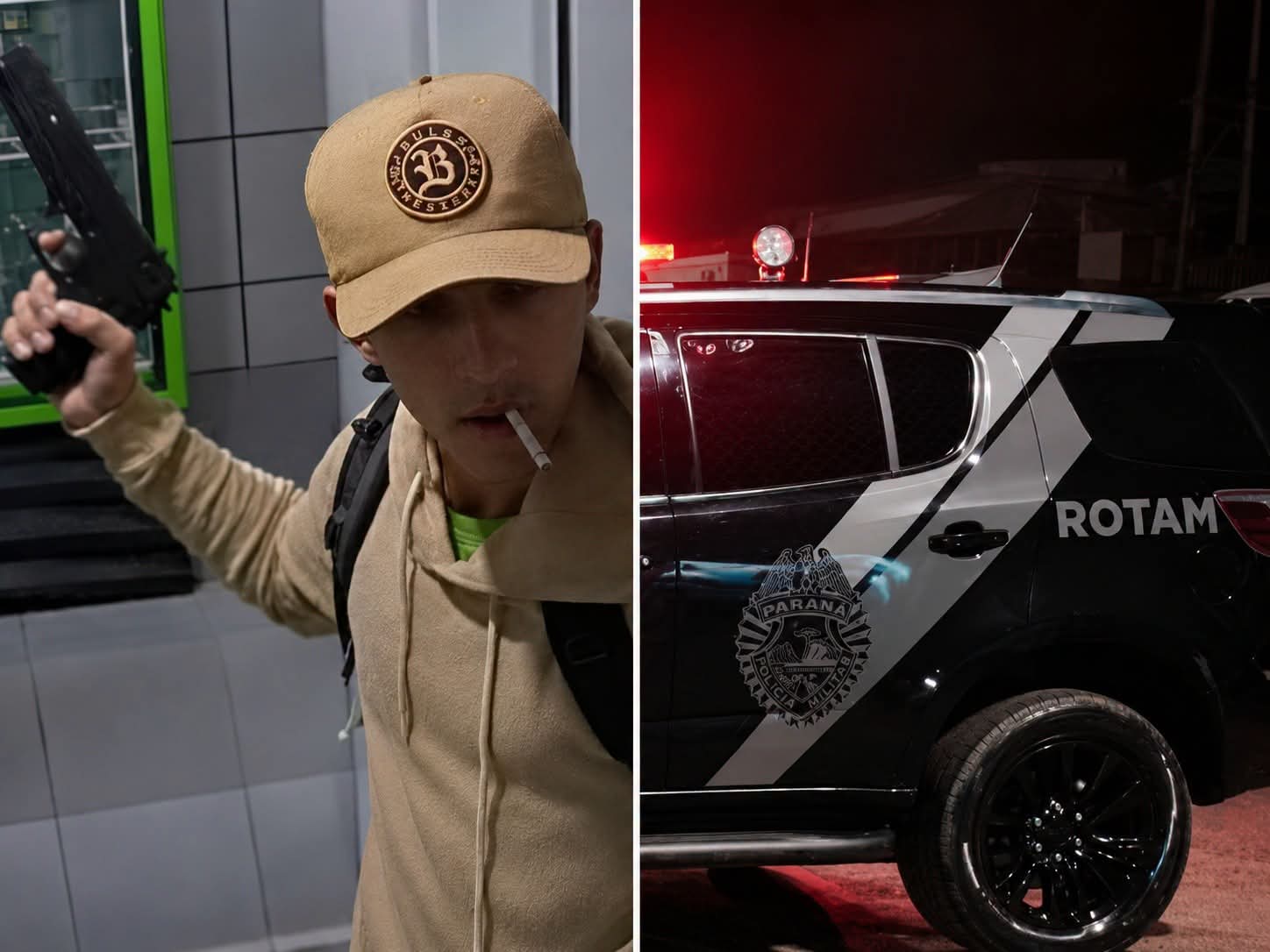 CRIMINOSO QUE ESPANCOU TRABALHADORA DURANTE ASSALTO MORRE EM CONFRONTO COM A ROTAM.