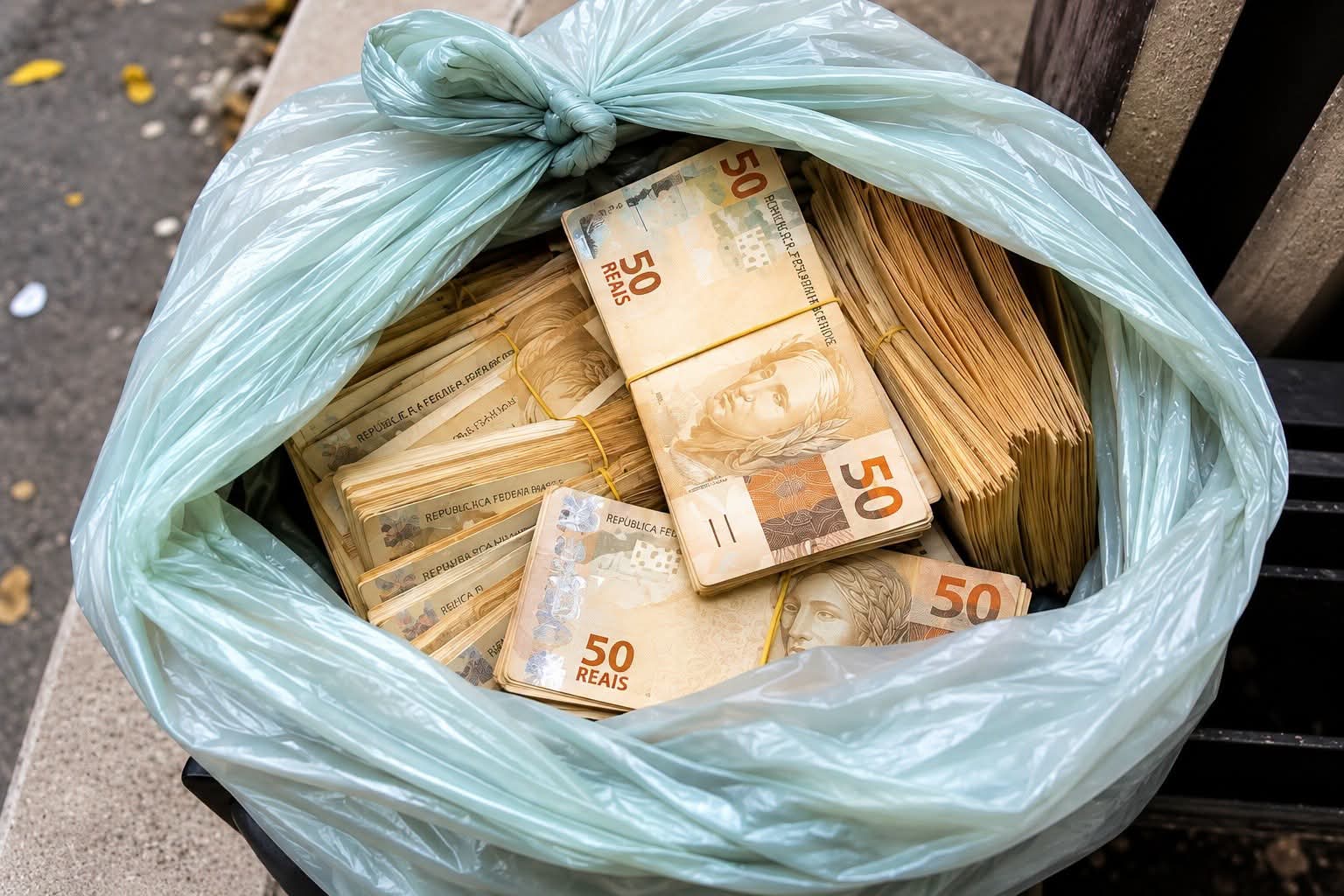 DINHEIRO NA LIXEIRA!