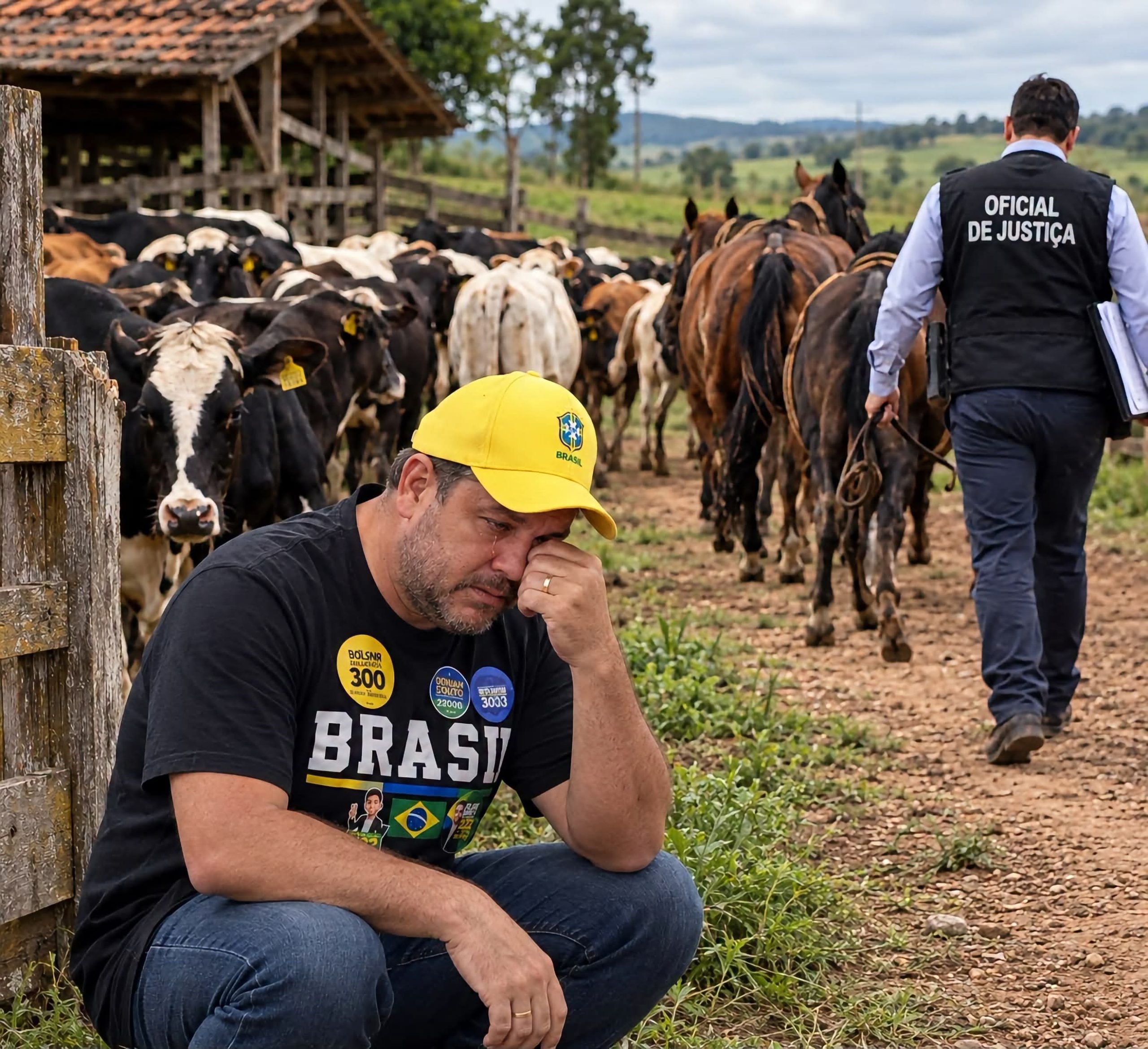 GEN JOHNSSON E SEU FILHO RIAN TÊM SEUS GADOS E CAVALOS PENHORADOS PELA JUSTIÇA EM RIO BRANCO DO SUL.